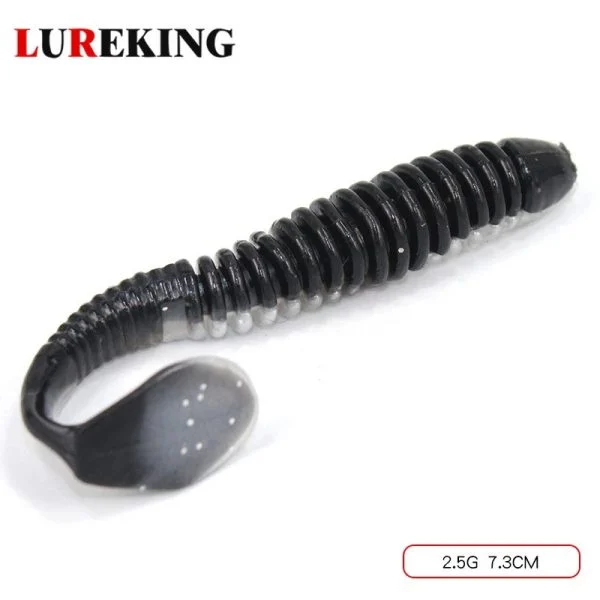 Комплект віброхвостиків силіконова принада Lureking 8 см 2,5 г (5 штук)