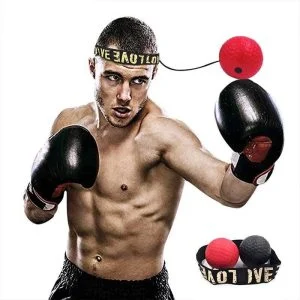 Тренажер м'яч для боксу Fight Ball Файт Болл, м'ячик на резинці червоний