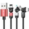 Lightning-USB для швидкого заряджання та передачі даних провід зарядки на айфон Uslion 180 градусів Lightning-USB для швидкого заряджання та передачі даних провід зарядки на айфон Uslion 180 градусів