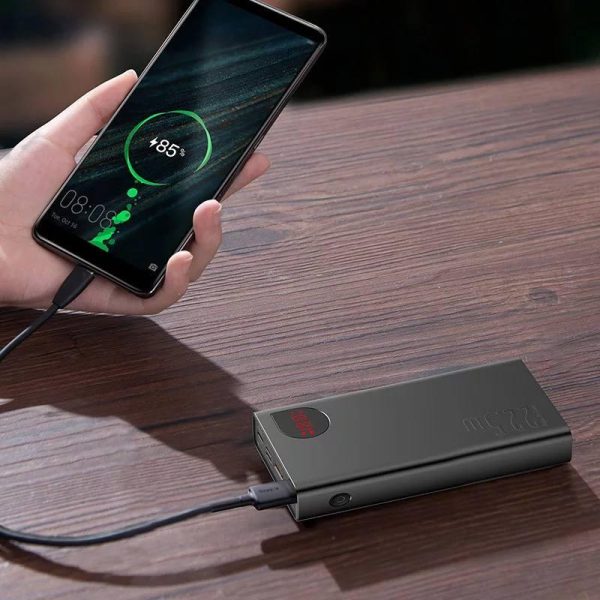 Павер банк Baseus 20000mAh 22,5W (PPAD000101) чорний power bank з дисплеєм та швидкою зарядкою