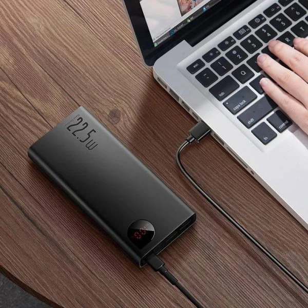 Павер банк Baseus 20000mAh 22,5W (PPAD000101) чорний power bank з дисплеєм та швидкою зарядкою