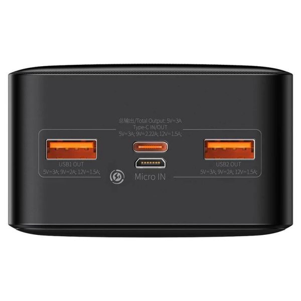 Baseus power bank 10000mah 20W (PPBD10K) павербанк чорний з дисплеєм та швидкою зарядкою Baseus power bank 10000mah 20W (PPBD10K) павербанк чорний з дисплеєм та швидкою зарядкою