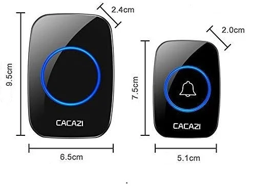Дверной звонок от CACAZI беспроводной до 300 м Дверний дзвінок від CACAZI бездротовий до 300 м