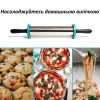 Качалка для тіста металева з обертовими ручками та регулюванням товщини розкочування 48 см