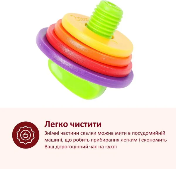 Скалка дерев'яна для розкочування тіста з регулювальними кільцями та знімними ручками 57 см