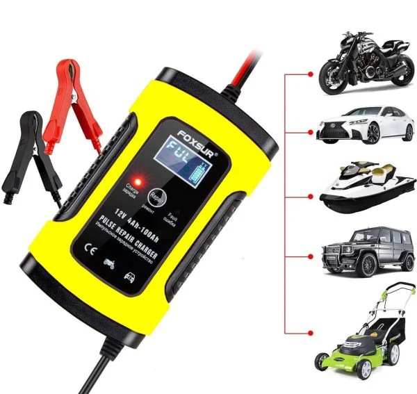 Зарядний пристрій для акумуляторів 12V 5A FOXSUR з ЖК-дисплеєм (fbc1205d) Зарядний пристрій для акумуляторів 12V 5A FOXSUR з ЖК-дисплеєм (fbc1205d)