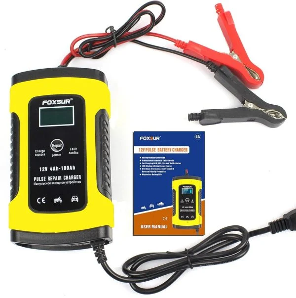 Зарядний пристрій для акумуляторів 12V 5A FOXSUR з ЖК-дисплеєм (fbc1205d) Зарядний пристрій для акумуляторів 12V 5A FOXSUR з ЖК-дисплеєм (fbc1205d)