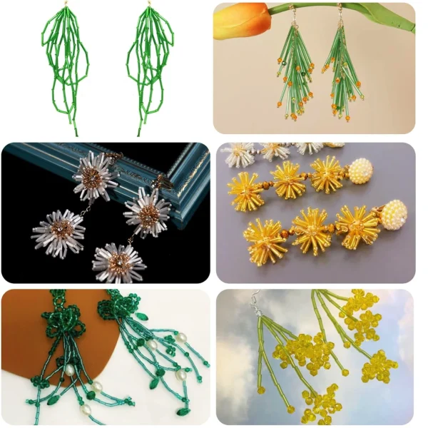 Набір бісеру для рукоділля бісерний набір бісер скло довгий стеклярус 9600 шт