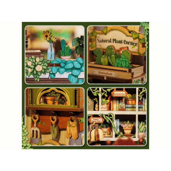 Book Nook Green Life Bookshop набор для сборки, 196 деталей Book Nook Green Life Bookshop набір для збірки, 196 деталей