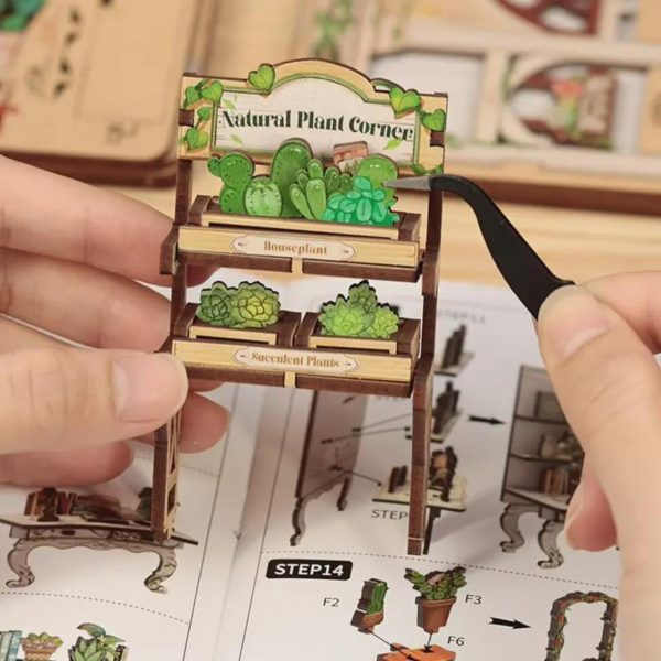 Book Nook Green Life Bookshop набір для збірки, 196 деталей
