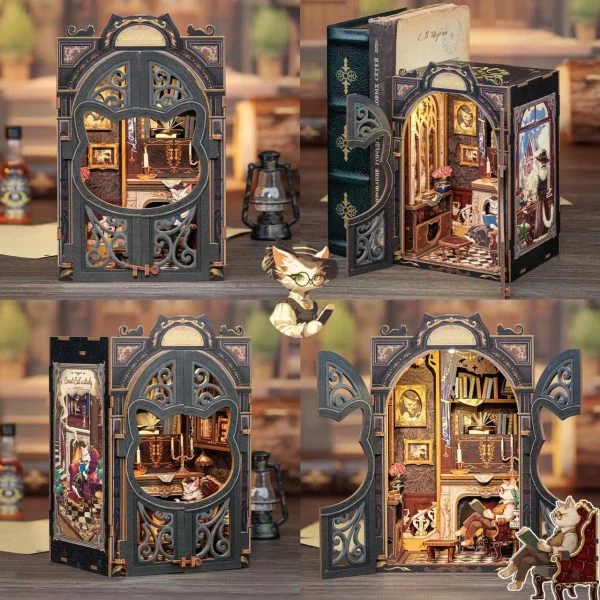 Book Nook Count Cat's Study набір для збірки, 108 деталей Book Nook Count Cat's Study набір для збірки, 108 деталей