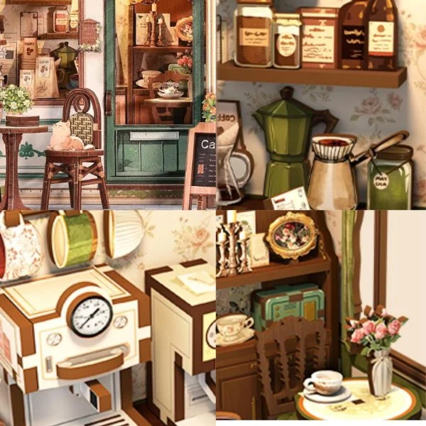 Book Nook Sunny Cafe набір для збірки, 233 деталі